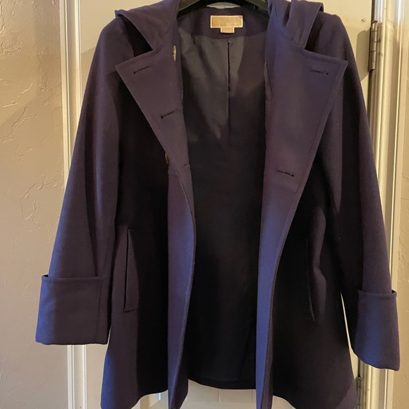 MICHAEL KORS pea coat, purple, size 14 - Picture 6 of 7